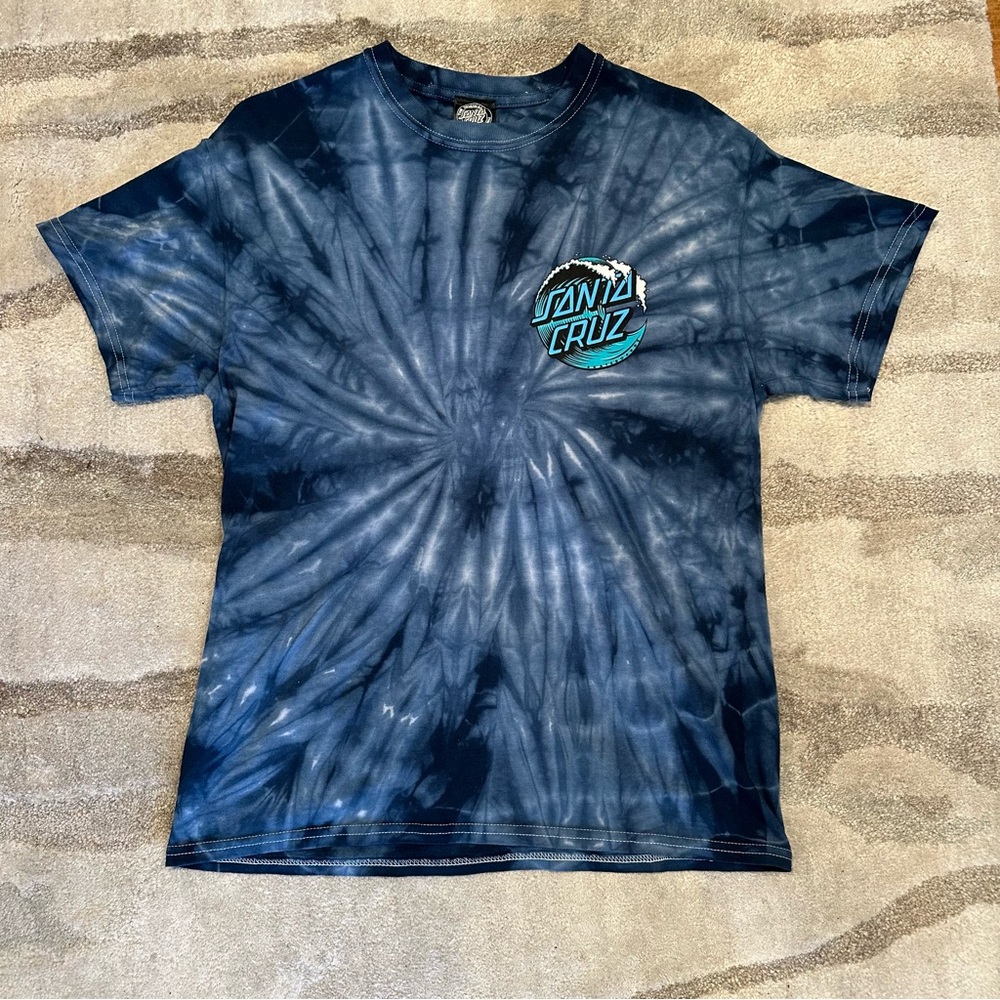 *Santa Cruz Blue Logo Tie Dye Tee*